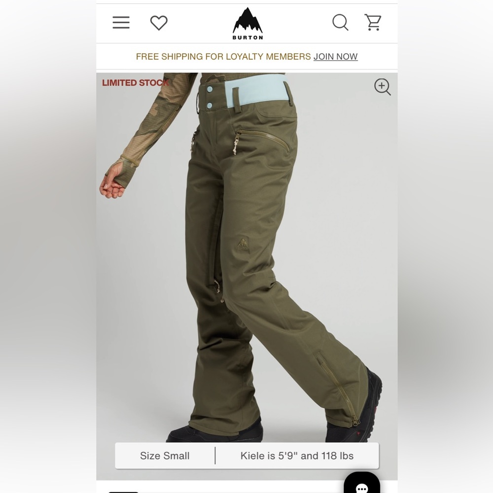 Burton Womens Marcy High Rise Pant, Keef
